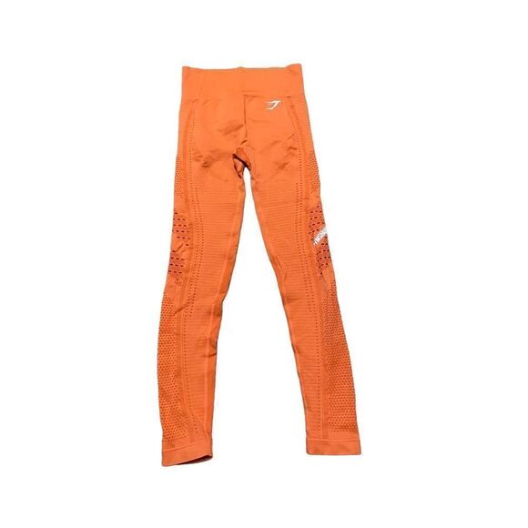 Gymshark bright orange seamless high waist leggings size XS - Picture 1 of 7